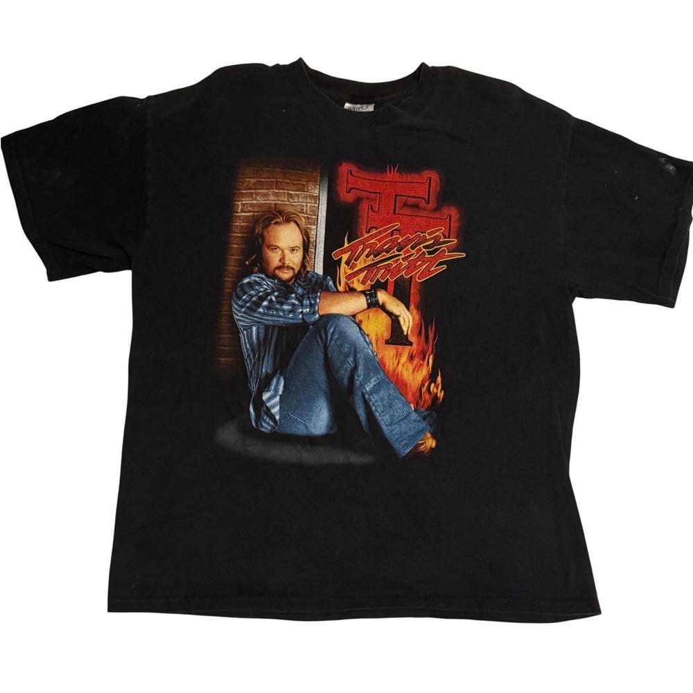 Vintage Travis Tritt Tour 2005 TShirt Mens Large Black Country Music Concert Tee